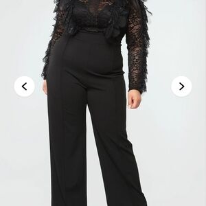 Elegant Black Lace Jumpsuit